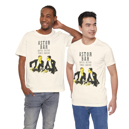 The Astor Bar (Historic New York City Gay Bar/1910-1967/Astor Hotel Times Square/Image on Shirt from 1920's Matchbook)