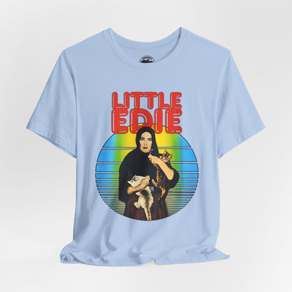 Little Edie (70's Iron On Style Graphic with Vintage Print Effect/Grey Gardens Shirt/Edith Bouvier Beale)