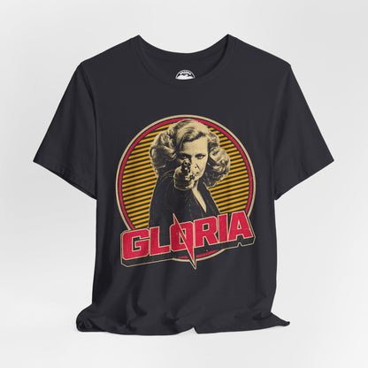 Gloria (Gena Rowlands/1980 Graphic Tee with Vintage Print Effect/John Cassavetes)