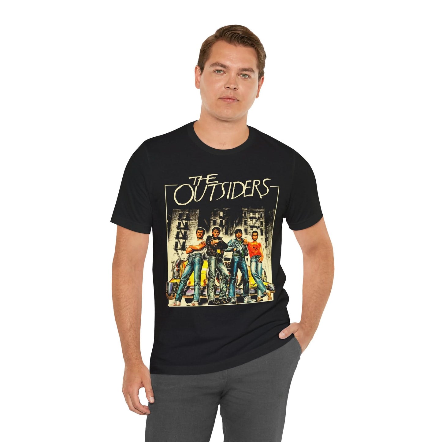 The Outsiders (Italian Poster Image Graphic with Vintage Print Effect/The Outsiders Shirt)