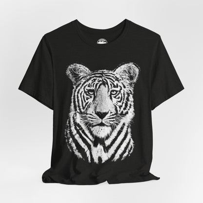 White Bengal Tiger (Replica 90's Tiger Shirt/Oversized Graphic with Vintage Print Effect)