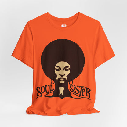 Soul Sister (Graphic from 70's Blacklight Poster/Vintage Print Effect/Black Pride Shirt)