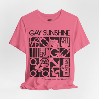 Gay Sunshine (Oversized Graphic with Vintage Print Effect/Gay Liberation Newspaper)