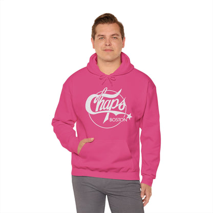 Chaps Boston Hoodie (Boston Gay Bar/80's and 90's/80's Logo with Vintage Print Effect)