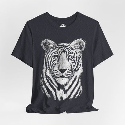 White Bengal Tiger (Replica 90's Tiger Shirt/Oversized Graphic with Vintage Print Effect)