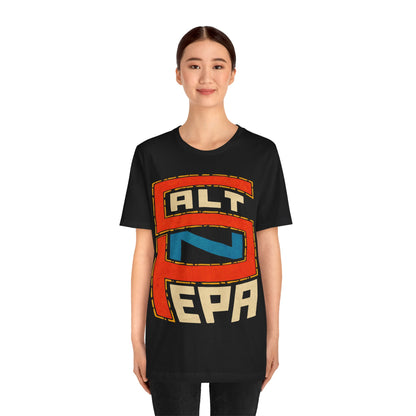 Salt-N-Pepa (Replica Promo T-Shirt/Late ’80s Early ’90s Hip Hop/Oversized Logo with Vintage Print Effect)