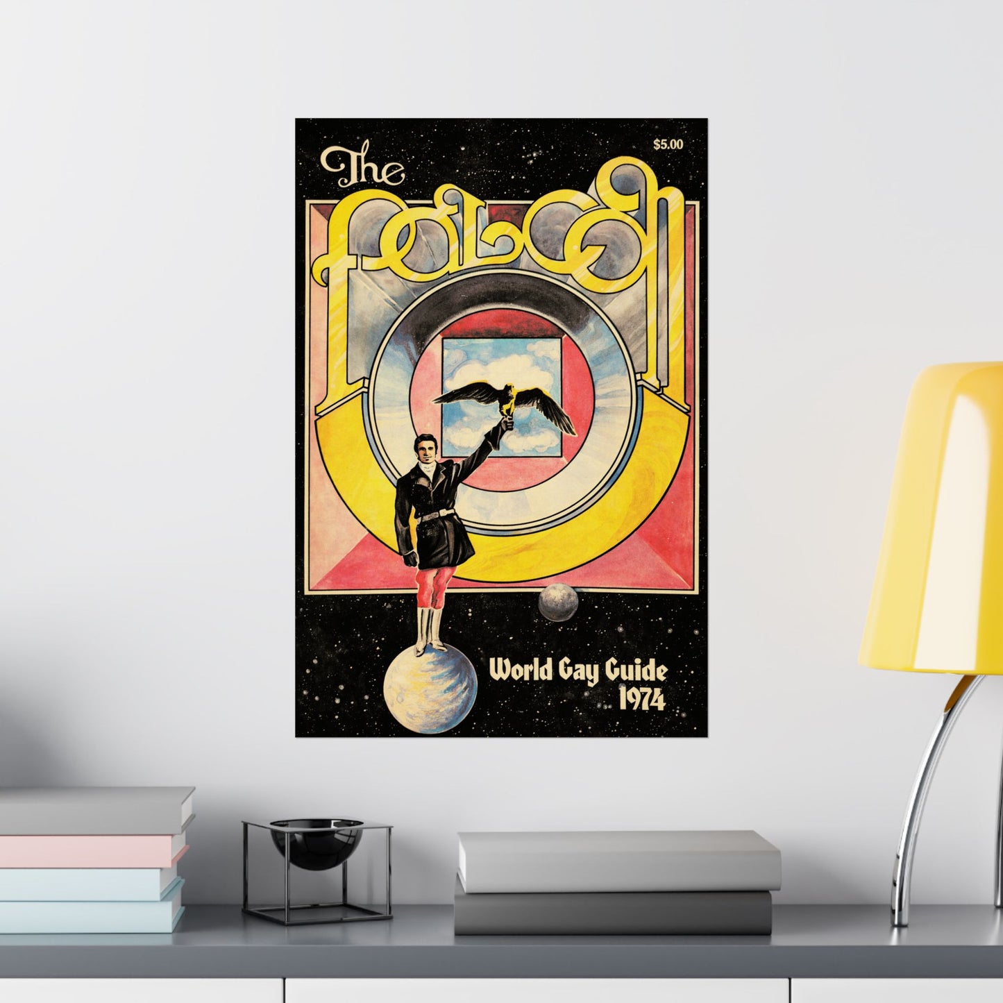 1974 Falcon World Gay Guide Poster