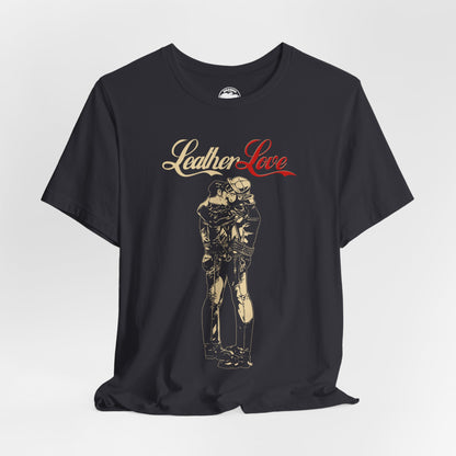 Leather Love (Gay Leathermen Kiss/Vintage Inspired Gay Leather Shirt/Leather Culture)