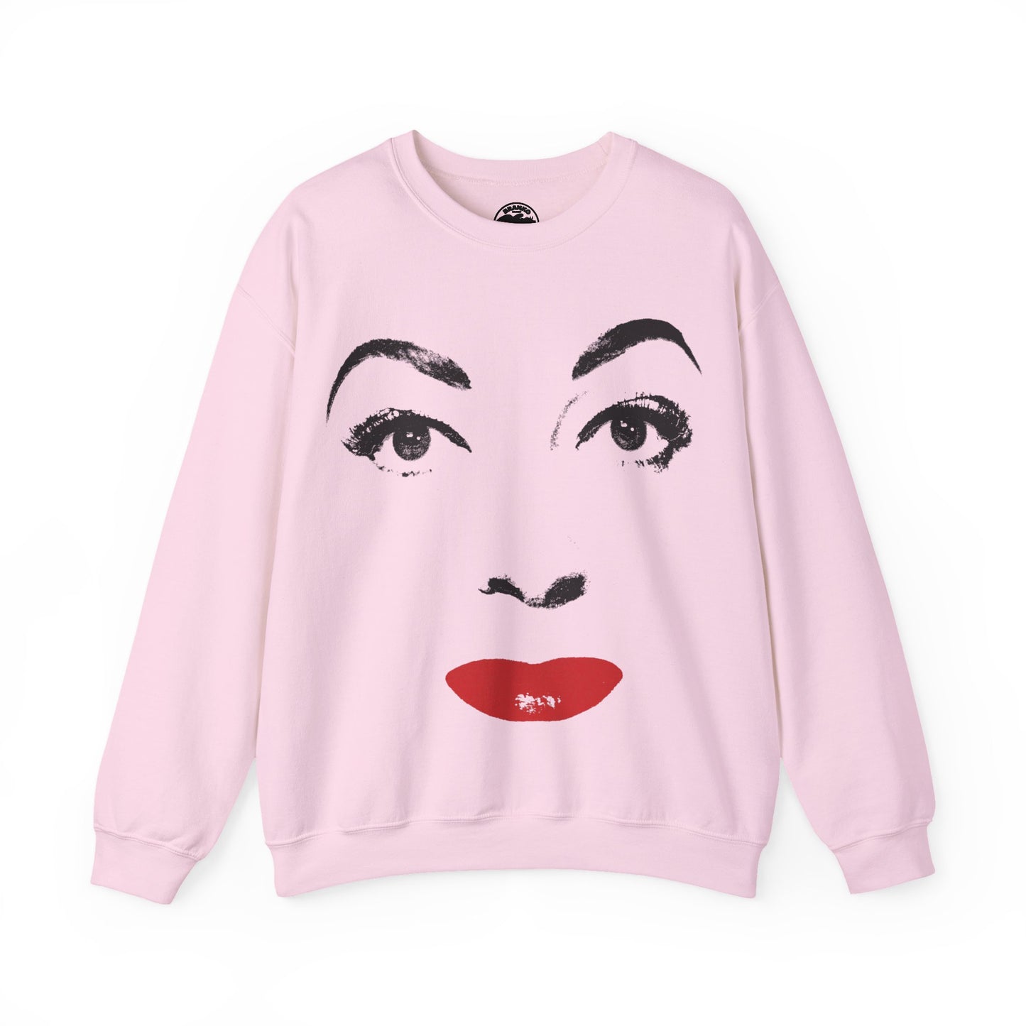 Mommie Dearest Sweatshirt (Horrifyingly Large Face Graphic with Vintage Print Effect/Mommie Dearest Shirt/Faye Dunaway/Joan Crawford Shirt)