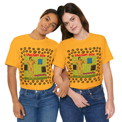 Tarzan Boy (Oversized Covert Art Graphic with Vintage Print Effect/Baltimora Tarzan Boy Shirt)