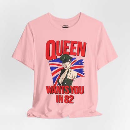 Queen (Replica 1982 Tour Shirt Front Design/Freddie Mercury Shirt)