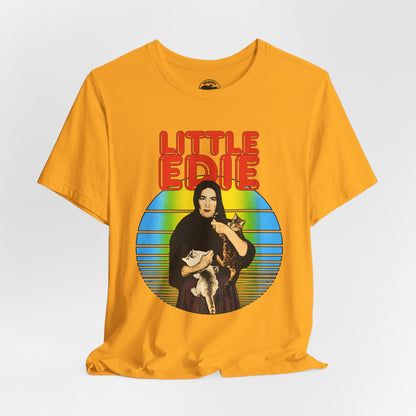 Little Edie (70's Iron On Style Graphic with Vintage Print Effect/Grey Gardens Shirt/Edith Bouvier Beale)
