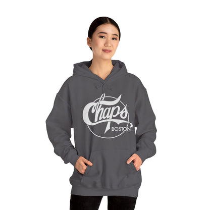 Chaps Boston Hoodie (Boston Gay Bar/80's and 90's/80's Logo with Vintage Print Effect)