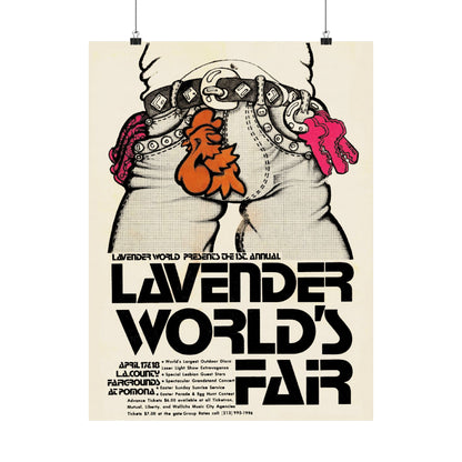 Lavender World's Fair Poster (Reprint of 1976 "Gay Woodstock" Poster/Los Angeles)