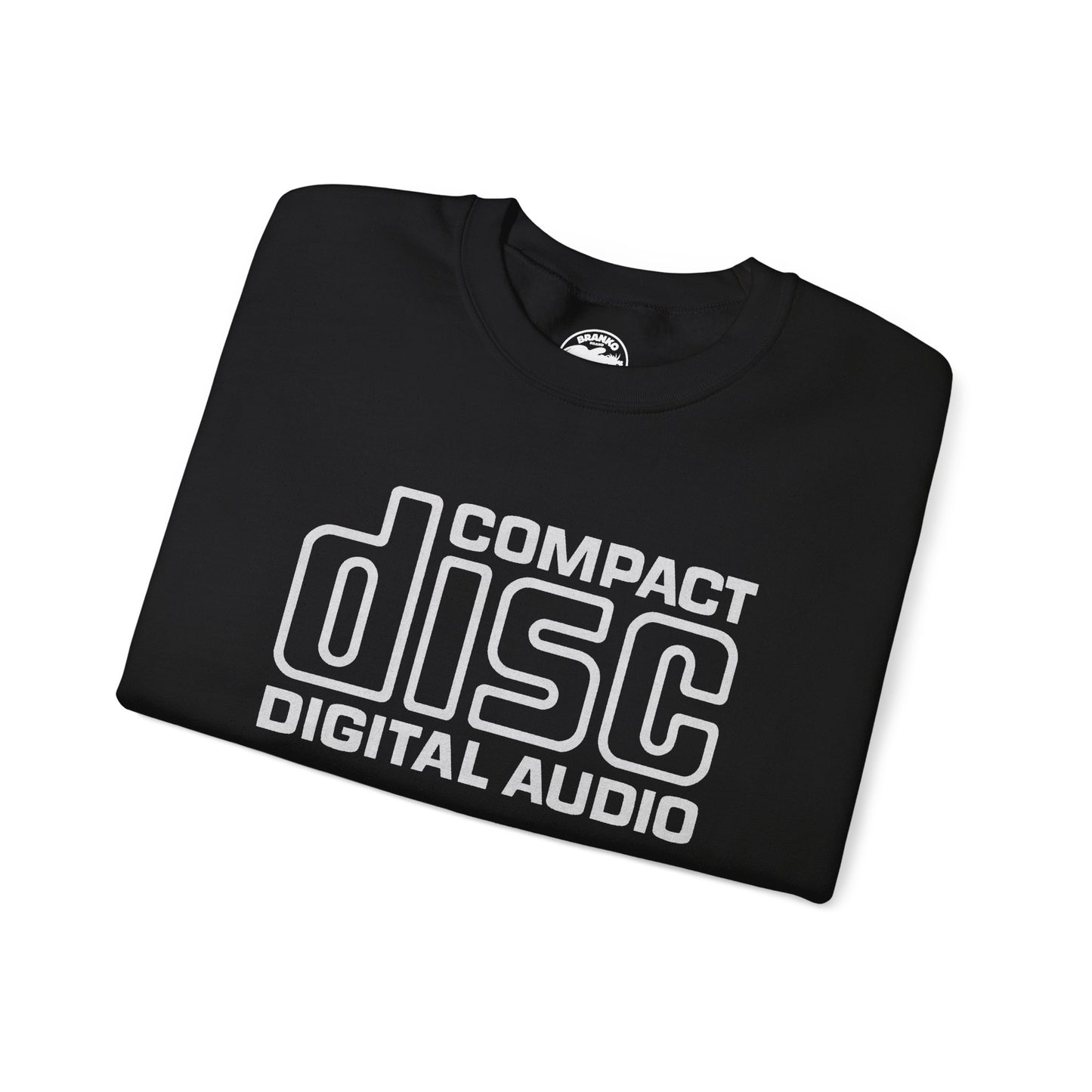 Compact Disc Logo Sweatshirt (Graphic Logo with Vintage Print Effect)