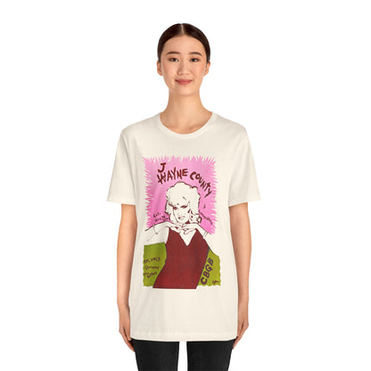 Wayne/Jayne County (Image from CBGB's Gig Poster/Vintage Print Effect/Jayne County Shirt)