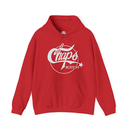 Chaps Boston Hoodie (Boston Gay Bar/80's and 90's/80's Logo with Vintage Print Effect)