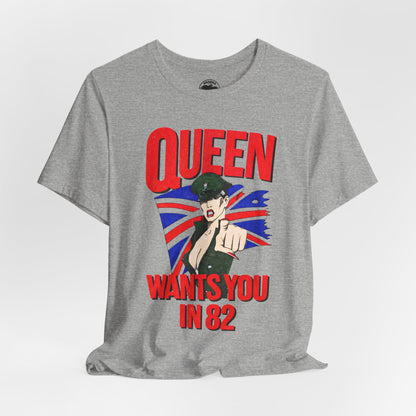 Queen (Replica 1982 Tour Shirt Front Design/Freddie Mercury Shirt)