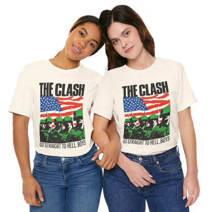 The Clash (Replica “Straight to Hell” Tee/Early 1980s/Graphic with Vintage Print Effect)