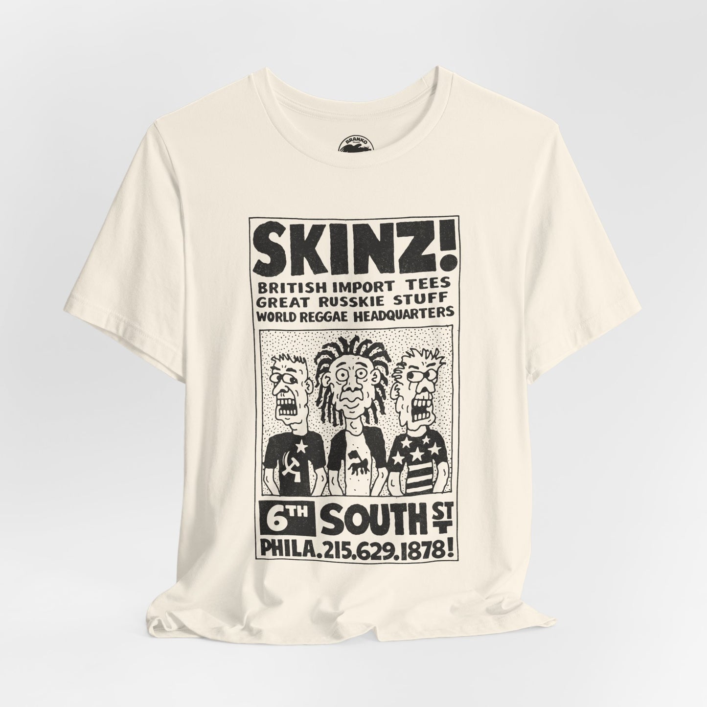 SKINZ! (South Street Philadelphia Counter Culture Shop/Replica Promo Shirt/Skinz South Street)