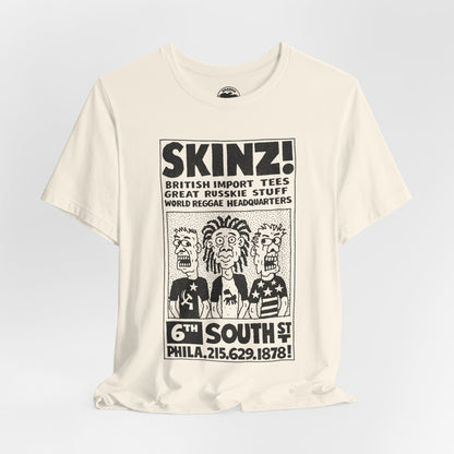 SKINZ! (South Street Philadelphia Counter Culture Shop/Replica Promo Shirt/Skinz South Street)