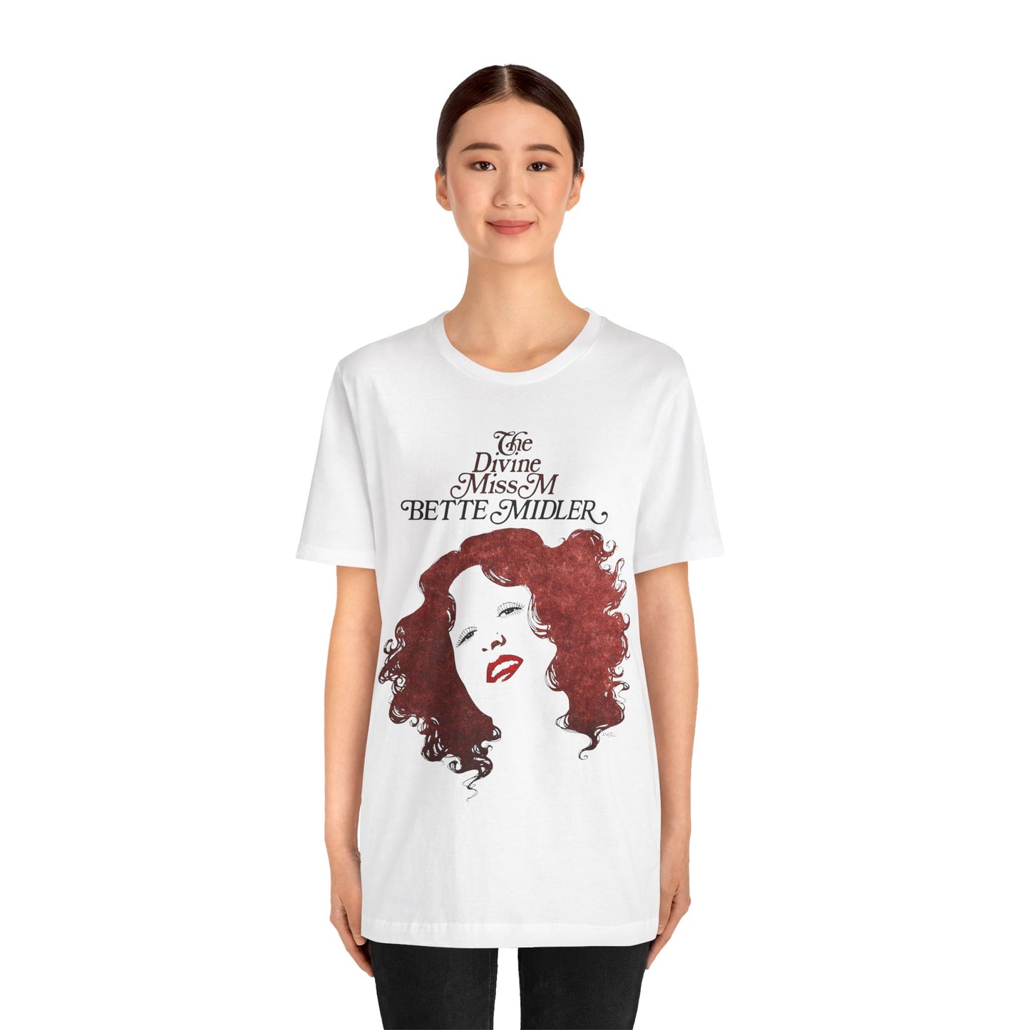 Bette Midler (Replica Diving Miss M Tour Shirt/Graphic with Vintage Print Effect)