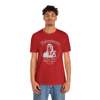 Rajneeshpuram (Replica First Annual World Celebration T-Shirt/Wild Wild Country Netflix)