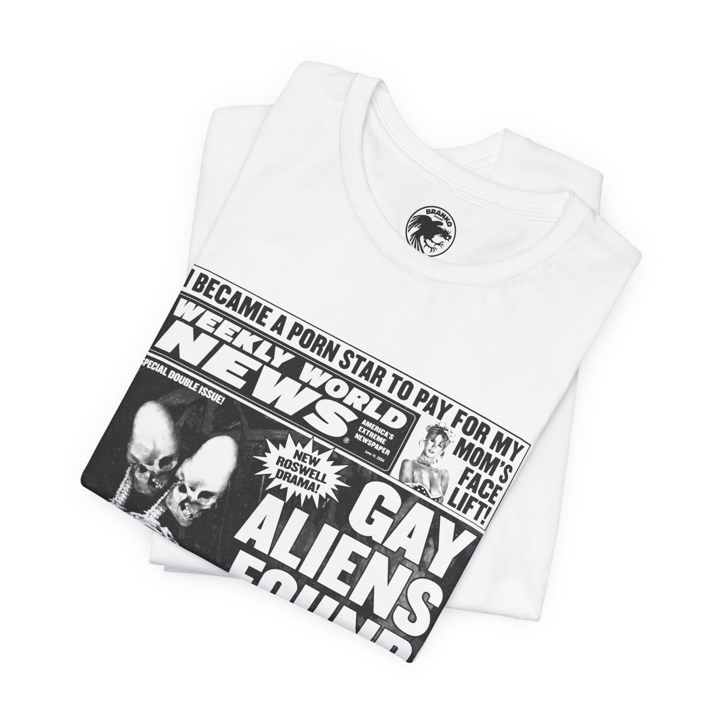 Gay Aliens (Weekly World News 2004 Front Page/Graphic with Vintage Effect)