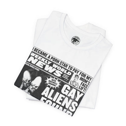 Gay Aliens (Weekly World News 2004 Front Page/Graphic with Vintage Effect)