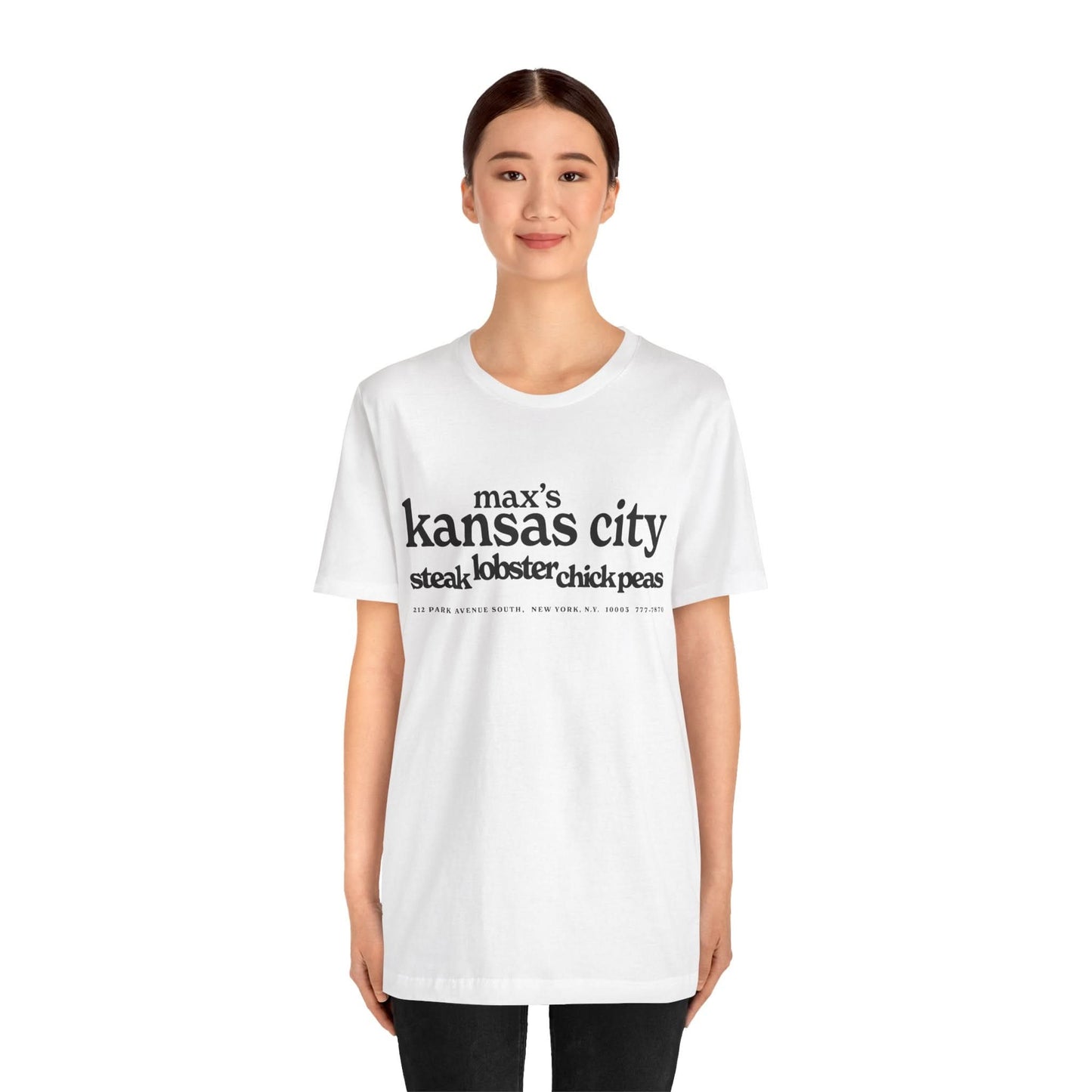 Max's Kansas City (Replica Early 70's Promo Shirt/Early Glam Club and Restaurant/Velvet Underground/Bowie/Warhol/1965-1981)