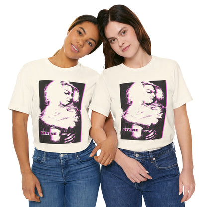 Divine (Replica 80's Promo tee with Vintage Pink Punk Trash Effect)