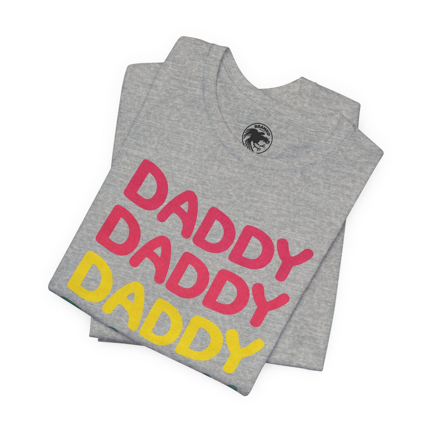 Daddy (Replica 80's Gay Daddy Rainbow Novelty Shirt/Vintage Print Effect)