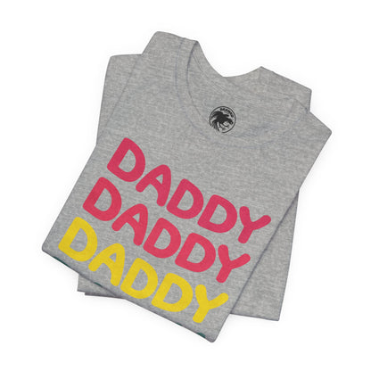 Daddy (Replica 80's Gay Daddy Rainbow Novelty Shirt/Vintage Print Effect)