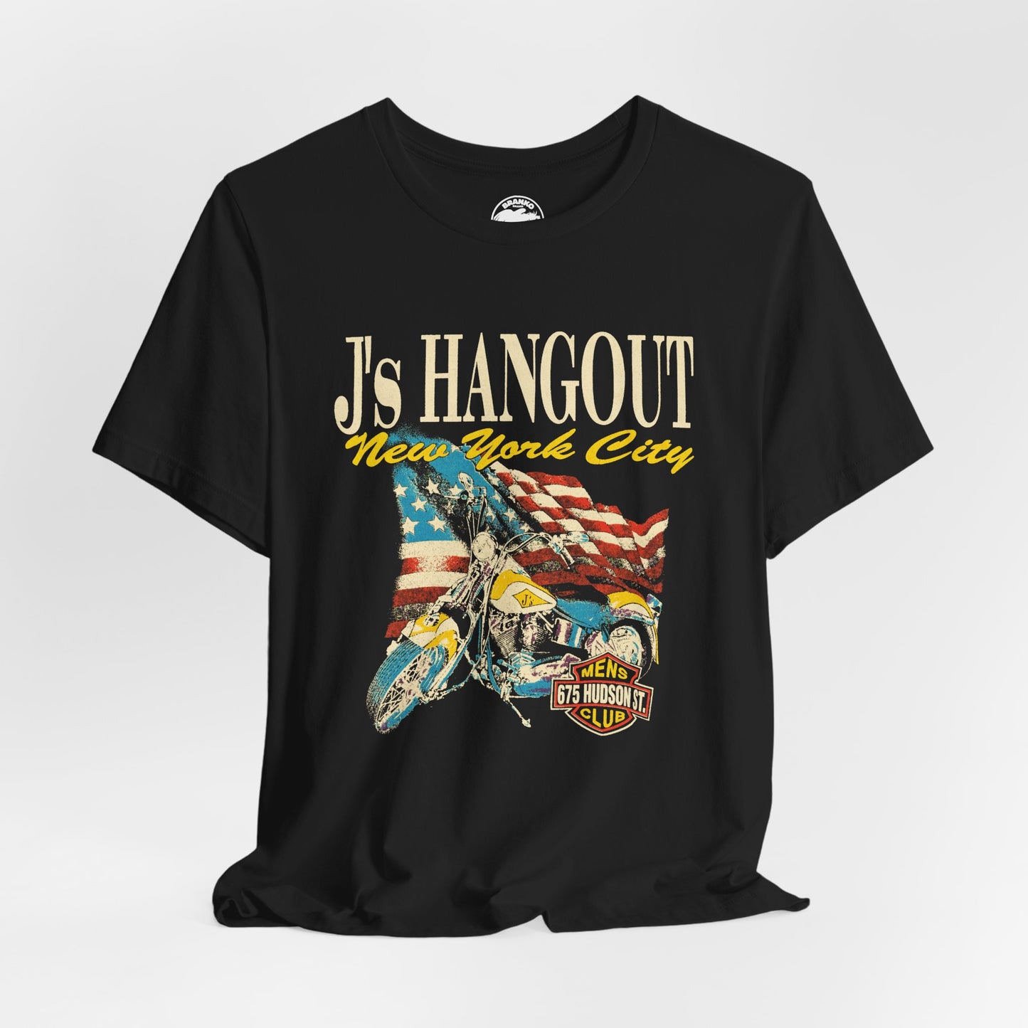J’s Hangout New York City (NYC Gay Leather Bar/1970s–1980s/Replica Promo Shirt)