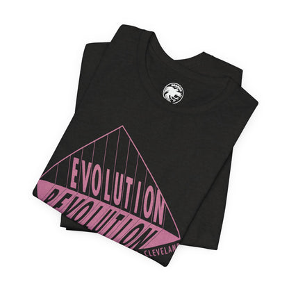 1992 Cleveland Pride (Replica Lesbian, Gay and Bi Pride Shirt/Cleveland Gay Pride/Evolution Revolution)