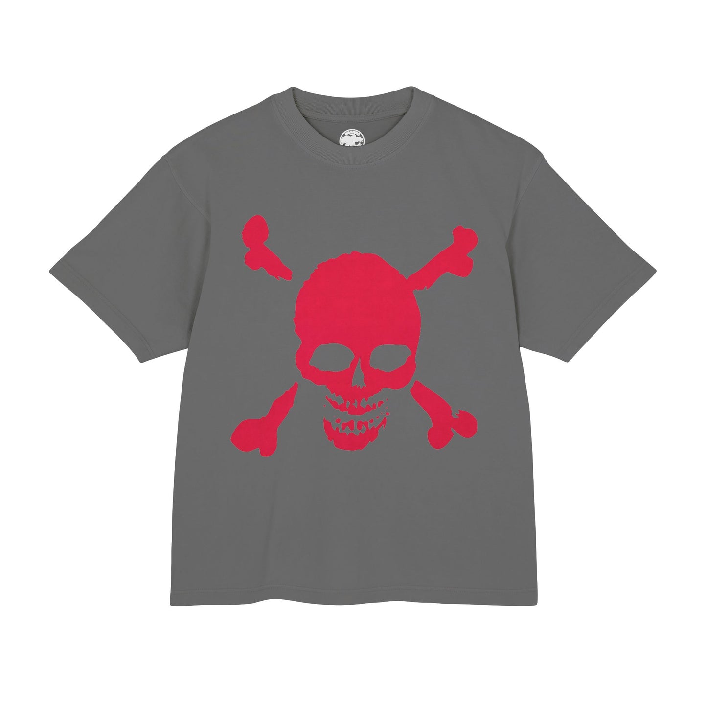 Pink Skull & Crossbones (Special Edition Boxy Heavy Tee/260 GSM/100% Combed Cotton)
