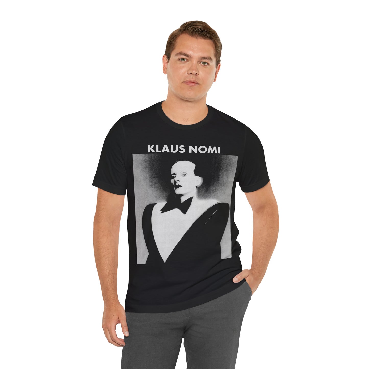 Klaus Nomi (Self Titled Debut Album Cover Art with Vintage Print Effect/Klaus Nomi Shirt)