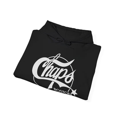 Chaps Boston Hoodie (Boston Gay Bar/80's and 90's/80's Logo with Vintage Print Effect)