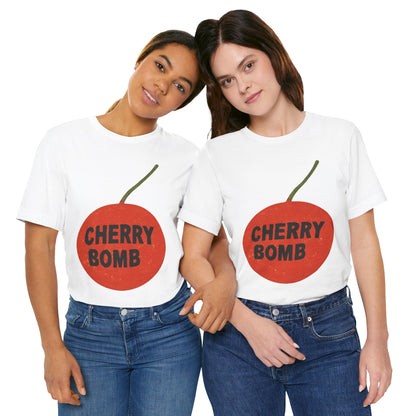 Cherry Bomb (Oversized Firecracker Graphic with Vintage Print Effect)