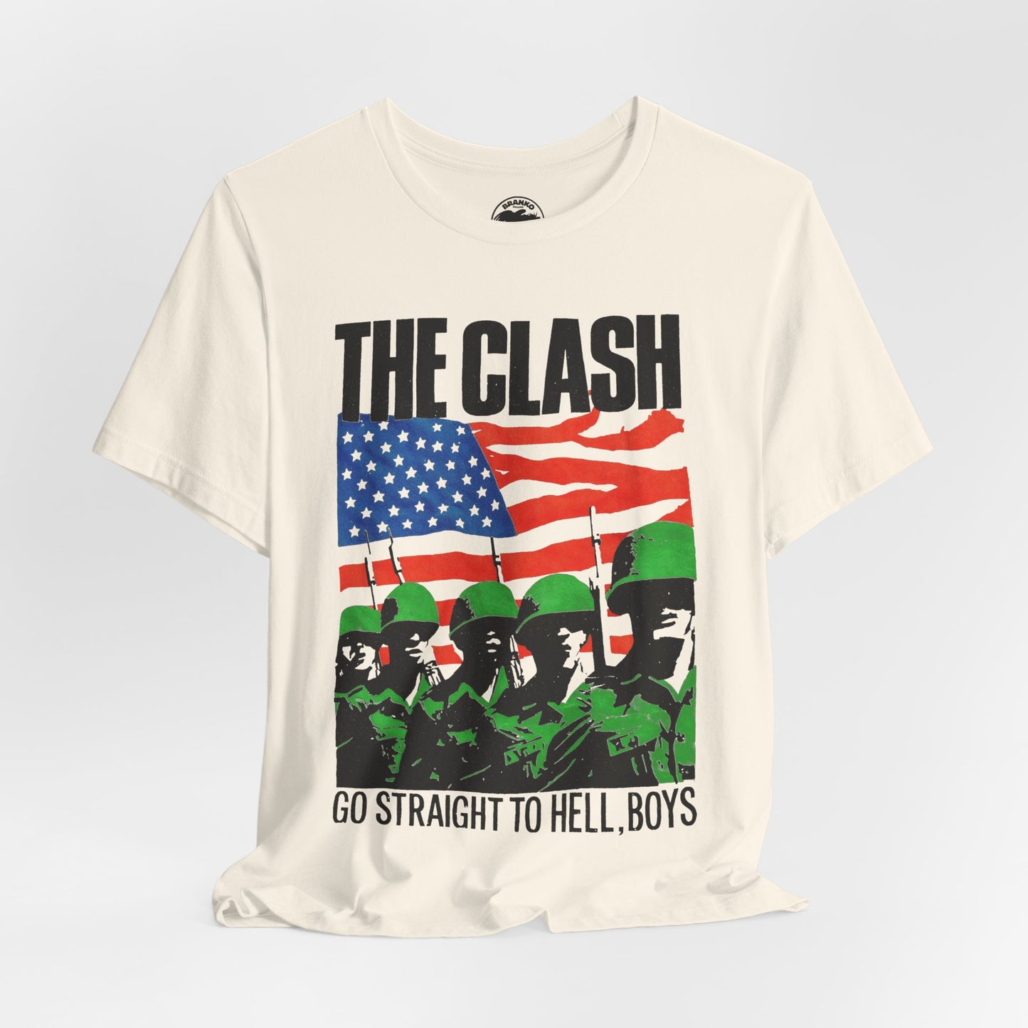 The Clash (Replica “Straight to Hell” Tee/Early 1980s/Graphic with Vintage Print Effect)