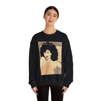 Joan Collins by Patrick Nagel – Sweatshirt (80's Portrait with Vintage Print Effect)