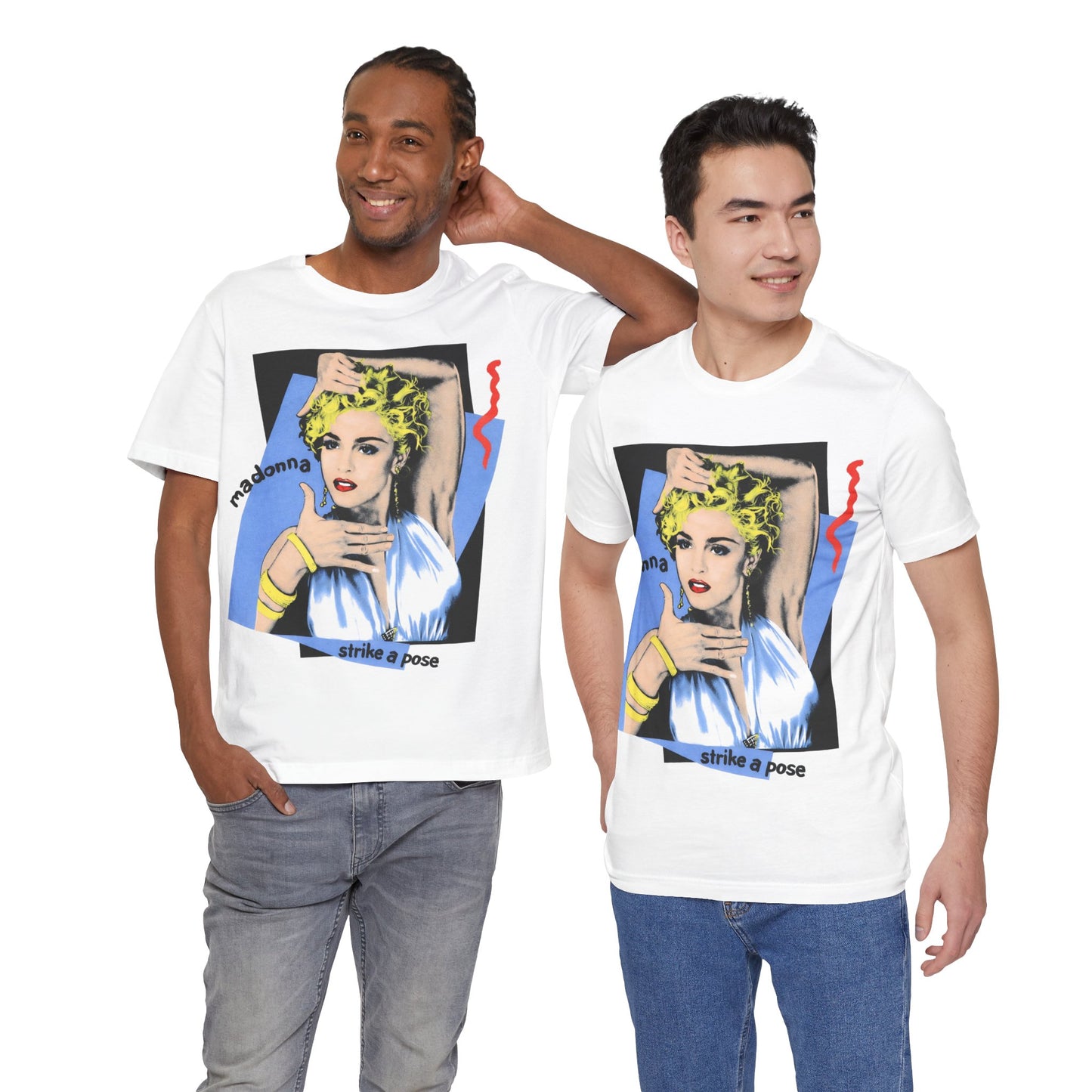 Madonna (Replica “Strike a Pose” Vogue Shirt/Blond Ambition Tour/1990/Madonna Strike a Pose Shirt)