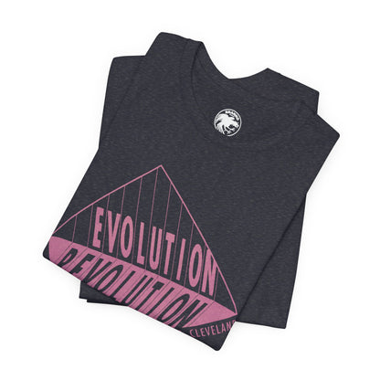 1992 Cleveland Pride (Replica Lesbian, Gay and Bi Pride Shirt/Cleveland Gay Pride/Evolution Revolution)