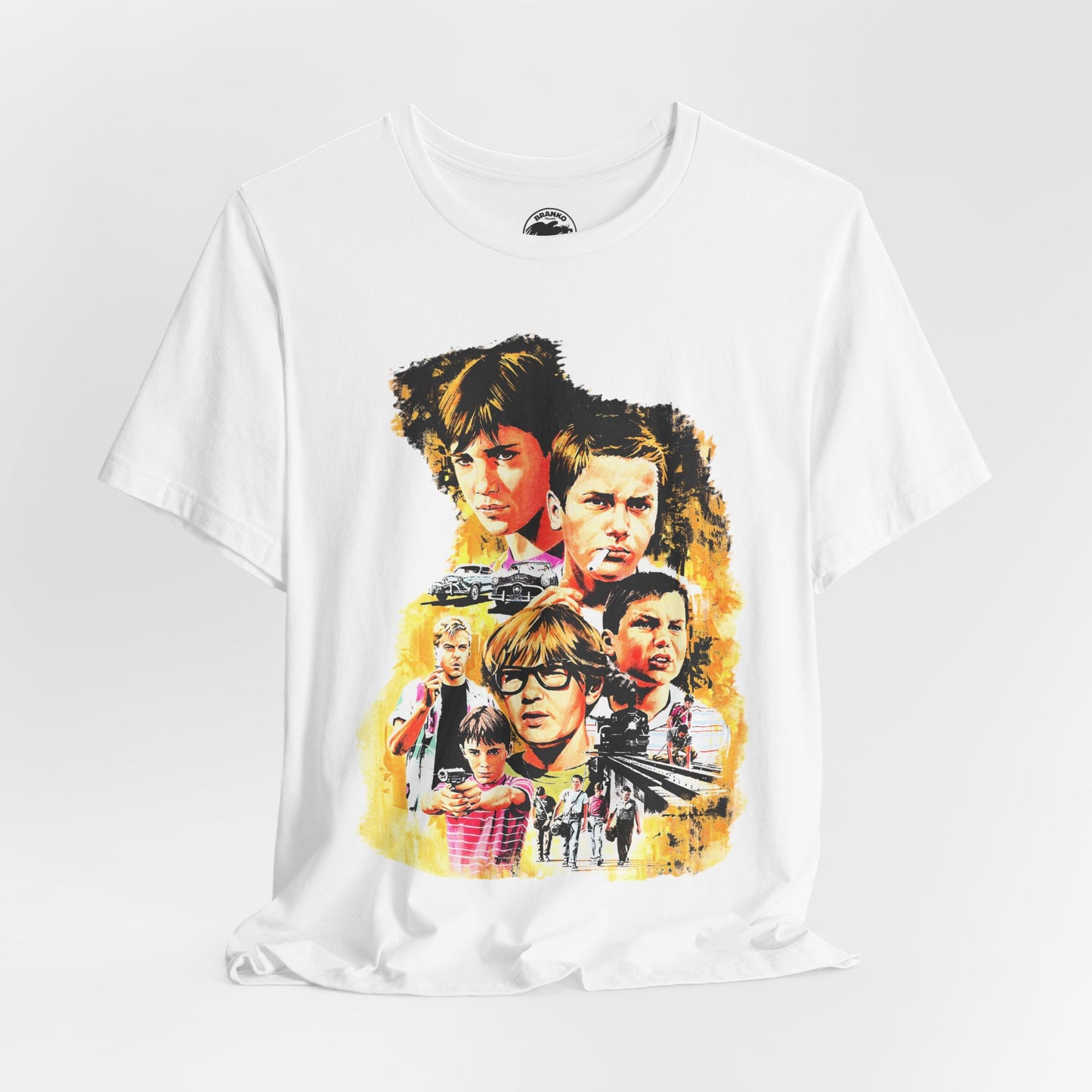 Stand by Me (Graphic with Vintage Print Effect/Stand by Me Shirt/Wil Wheaton, River Phoenix, Corey Feldman,Jerry O'Connell/Rob Reiner)