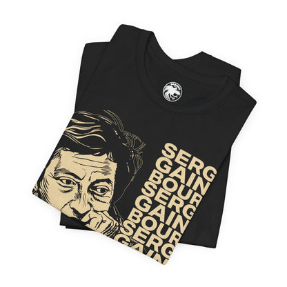 Serge Gainsbourg (Large Graphic with Vintage Effect/Initials B.B Illustration/Serge Gainsbourg Shirt)