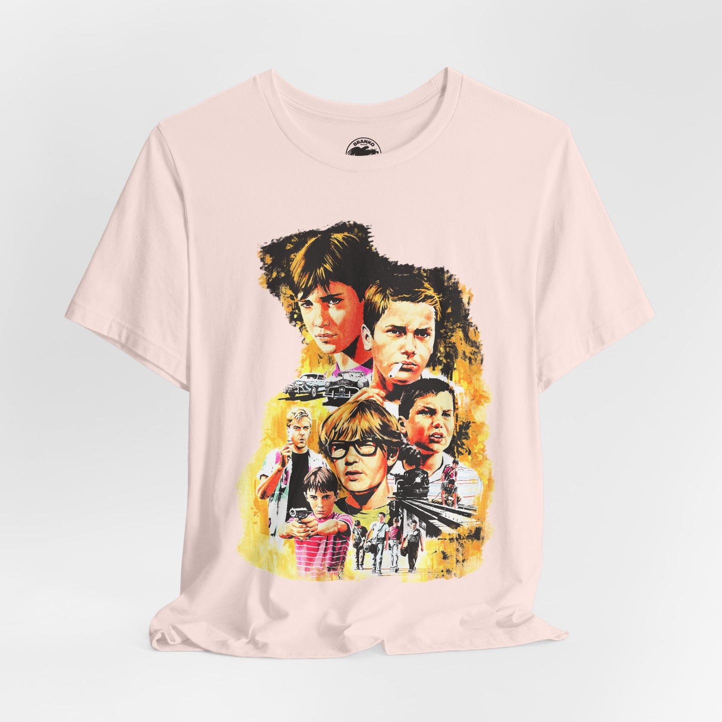 Stand by Me (Graphic with Vintage Print Effect/Stand by Me Shirt/Wil Wheaton, River Phoenix, Corey Feldman,Jerry O'Connell/Rob Reiner)