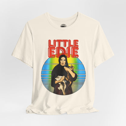 Little Edie (70's Iron On Style Graphic with Vintage Print Effect/Grey Gardens Shirt/Edith Bouvier Beale)