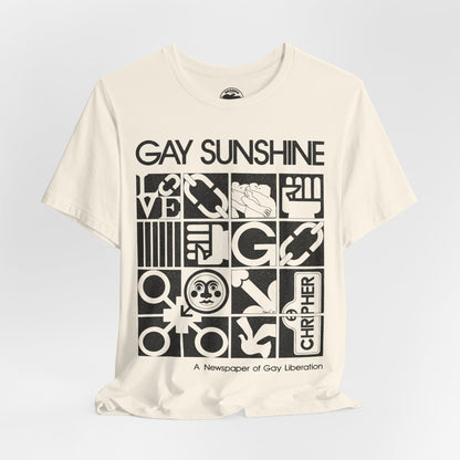 Gay Sunshine (Oversized Graphic with Vintage Print Effect/Gay Liberation Newspaper)