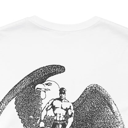 D.C. Eagle (Washington DC Leather Bar 1971-2020)/If you're man enough on Front/Logo on Back/Vintage Grunge Effect)