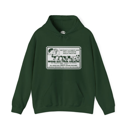 Wood–Six Twin Theater Hoodie (Detroit Gay Porno House/70's to 90's)